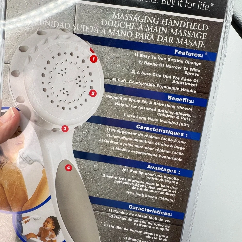 Moen Adler 21030W Hand Shower 8 Function Glacier White 59